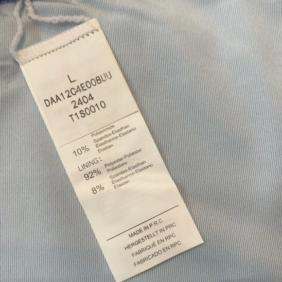 BLUE Atlantis Asymmetrical Bikini top & bottom set by Cupshe Size Large in BLUE - Picture 7 of 10